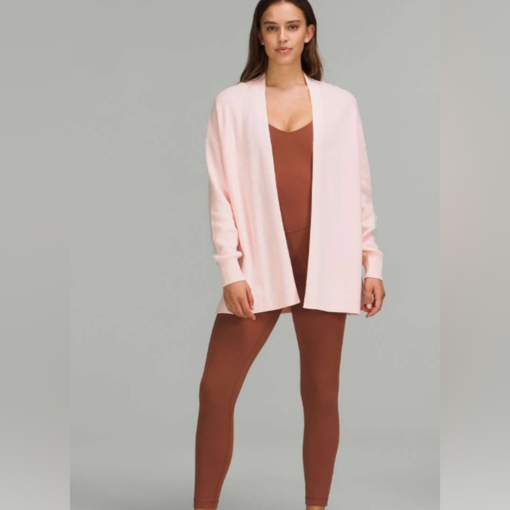 * Lululemon Side Slit Sweater Wrap Open Front Cardigan SZ 8 *